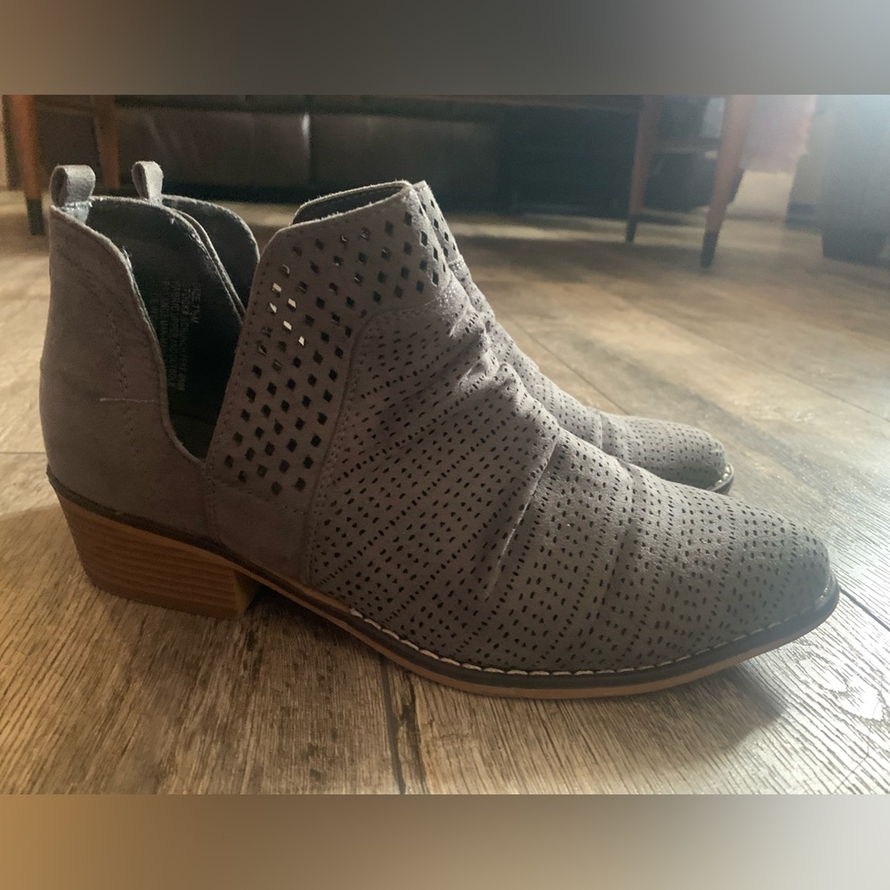 Gray Ankle Boots